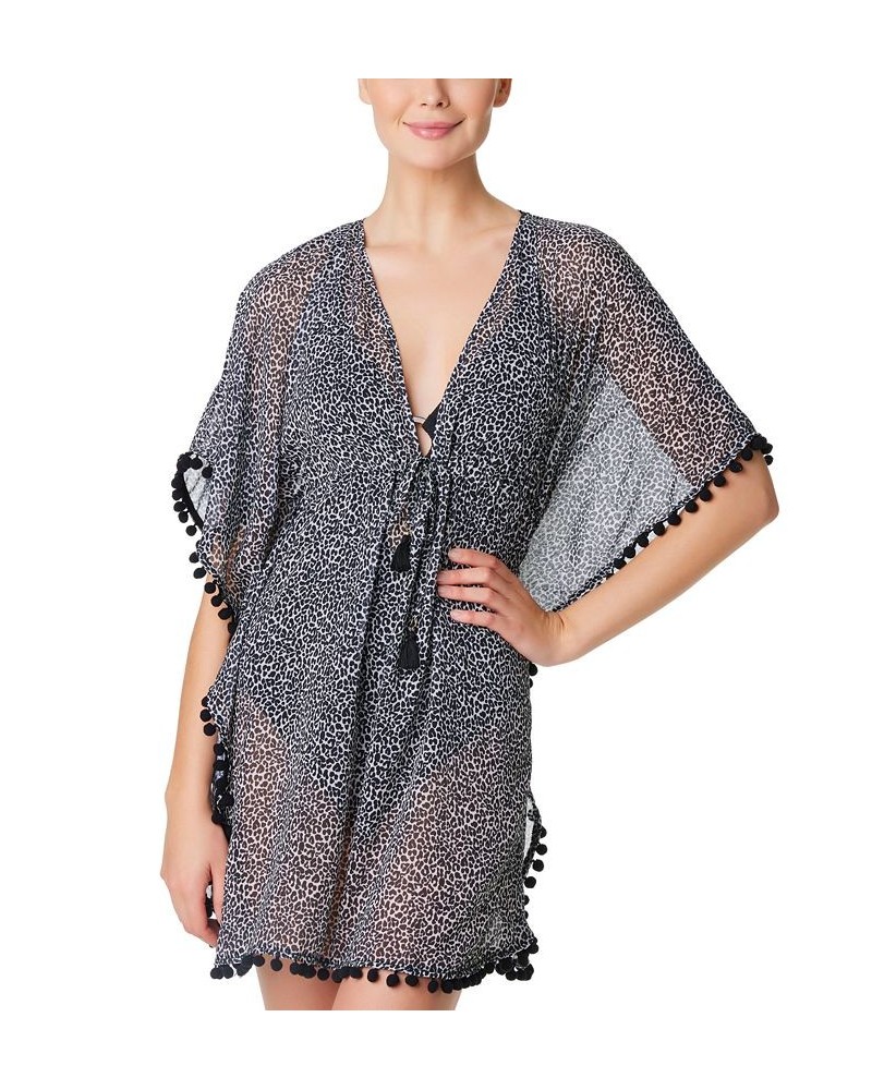 Women's Let's Get Loud Cover-Up Caftan Black $38.00 Swimsuits