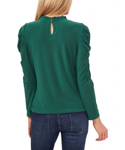 Women's Mock-Neck Long-Sleeve Knit Top Alpine Green $33.18 Tops