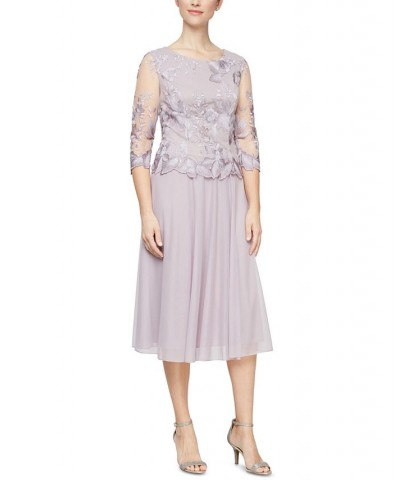 Embroidered Lace A-Line Dress Smocky Orchid $68.97 Dresses