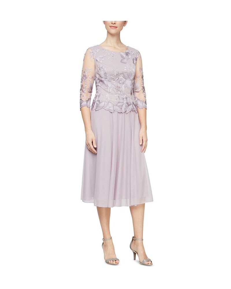 Embroidered Lace A-Line Dress Smocky Orchid $68.97 Dresses