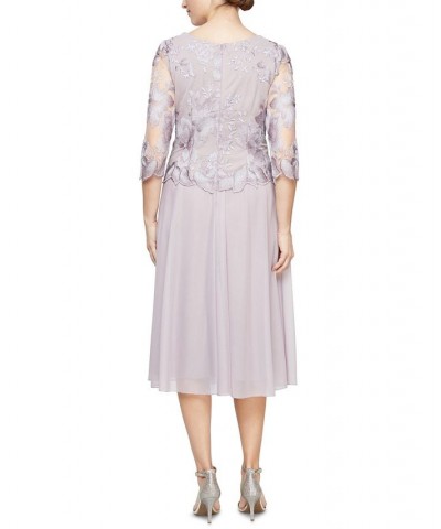 Embroidered Lace A-Line Dress Smocky Orchid $68.97 Dresses