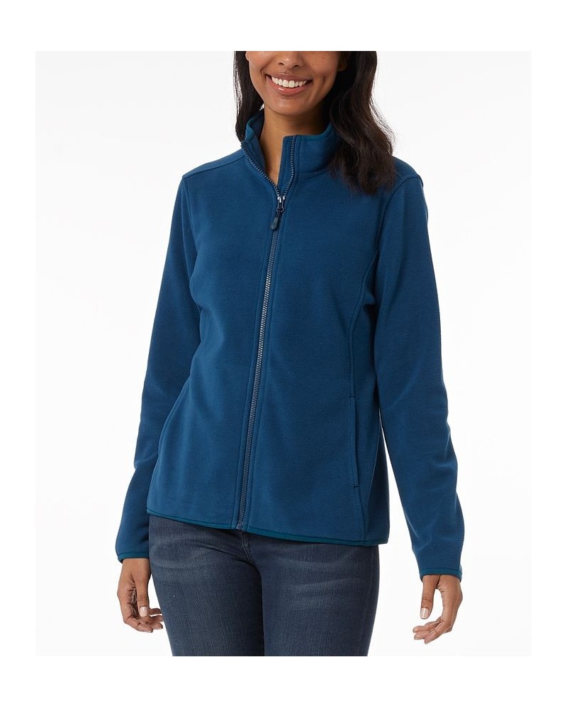 Women's Fleece Full Zip Blue $13.13 Tops