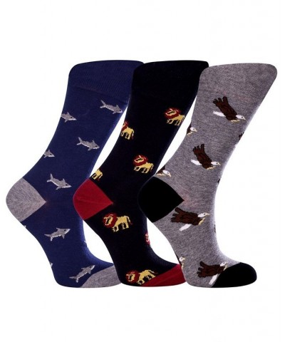 Women's Animal Kingdom Bundle W-Cotton Novelty Crew Socks with Seamless Toe Design Pack of 3 Multi Color $24.50 Socks