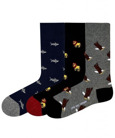 Women's Animal Kingdom Bundle W-Cotton Novelty Crew Socks with Seamless Toe Design Pack of 3 Multi Color $24.50 Socks