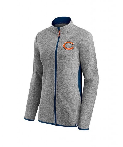 Women's Branded Heathered Gray and Navy Chicago Bears Block Party Primary Logo Full-Zip Jacket Heathered Gray, Navy $41.40 Ja...