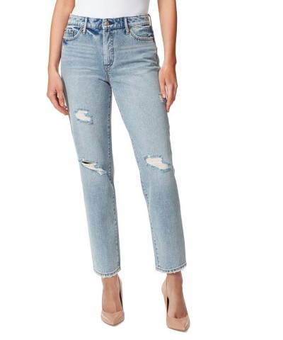 Women's Spotlight Distressed Cotton Straight-Leg Jeans Twilight Wash $20.03 Jeans