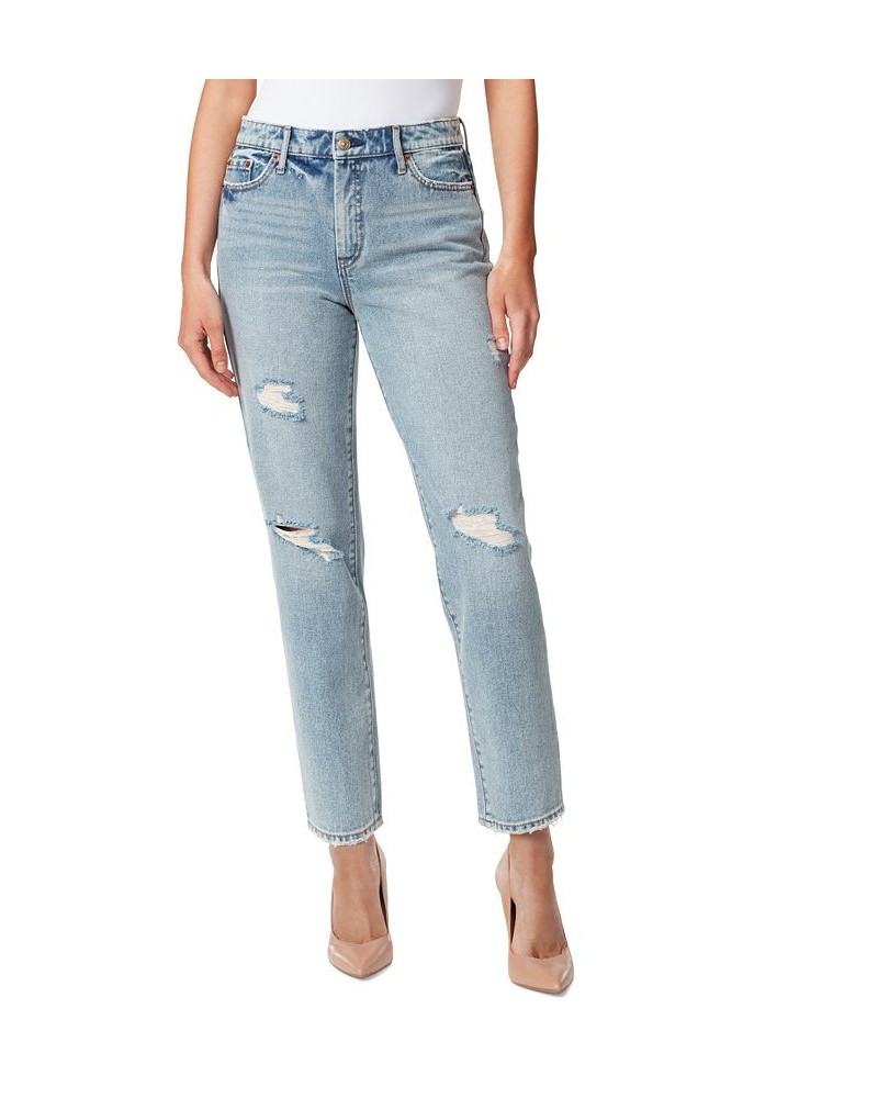 Women's Spotlight Distressed Cotton Straight-Leg Jeans Twilight Wash $20.03 Jeans