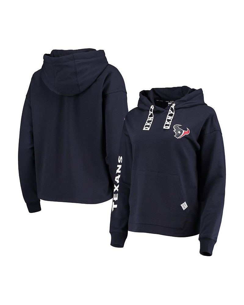 Women's Navy Houston Texans Staci Pullover Hoodie Navy $42.89 Sweatshirts