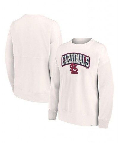 Women's Branded Cream St. Louis Cardinals Leopard Pullover Sweatshirt Cream $35.09 Sweatshirts