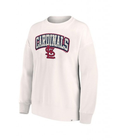 Women's Branded Cream St. Louis Cardinals Leopard Pullover Sweatshirt Cream $35.09 Sweatshirts