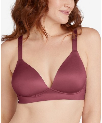 Comfort Revolution Soft Touch Perfect T-Shirt Wireless Bra DF3460 Rustic Berry Red $15.80 Bras