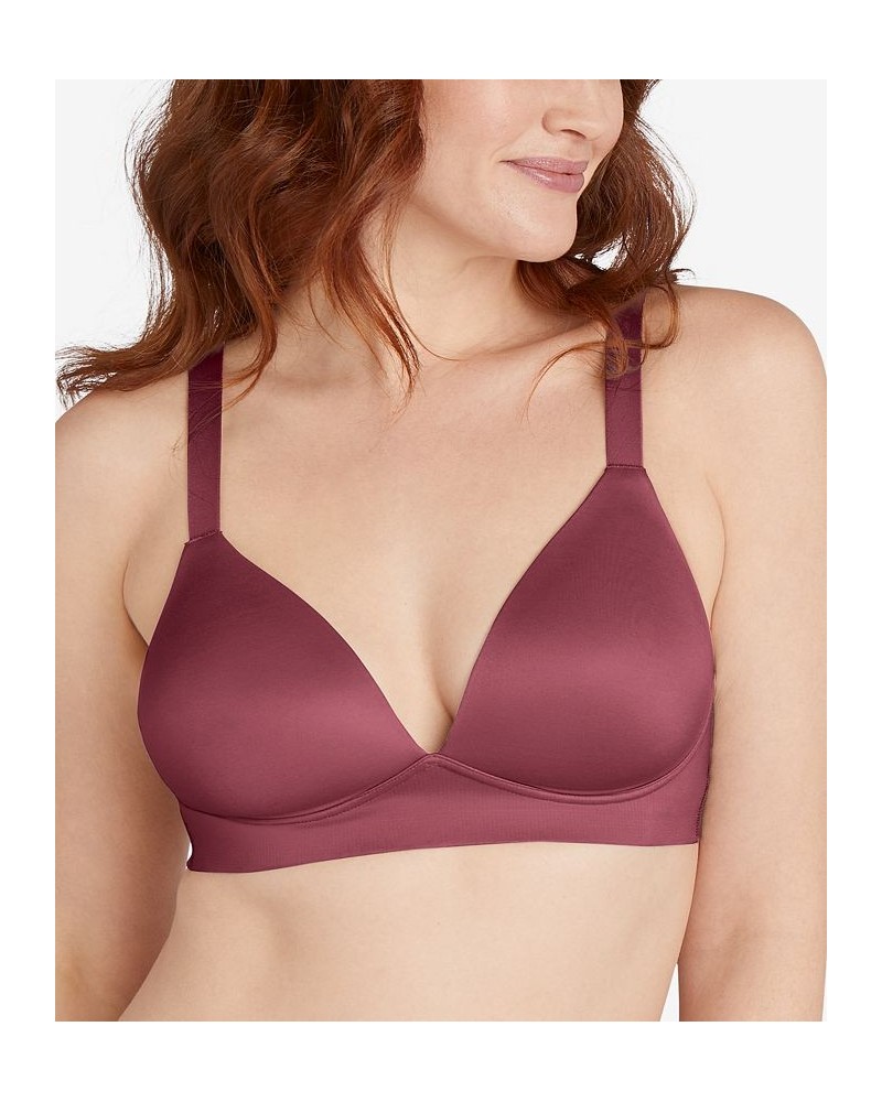 Comfort Revolution Soft Touch Perfect T-Shirt Wireless Bra DF3460 Rustic Berry Red $15.80 Bras