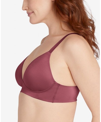 Comfort Revolution Soft Touch Perfect T-Shirt Wireless Bra DF3460 Rustic Berry Red $15.80 Bras