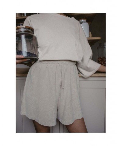 Women's Maternity Soft Organic Cotton Terry Short Ecru $41.82 Shorts