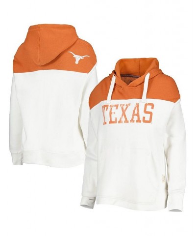 Women's White Texas Orange Texas Longhorns Chicago 2-Hit Yoke Pullover Hoodie White, Texas Orange $32.00 Sweatshirts