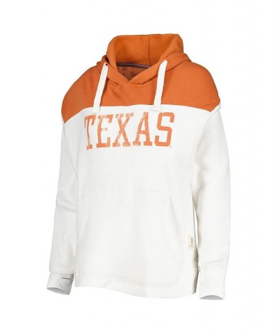 Women's White Texas Orange Texas Longhorns Chicago 2-Hit Yoke Pullover Hoodie White, Texas Orange $32.00 Sweatshirts