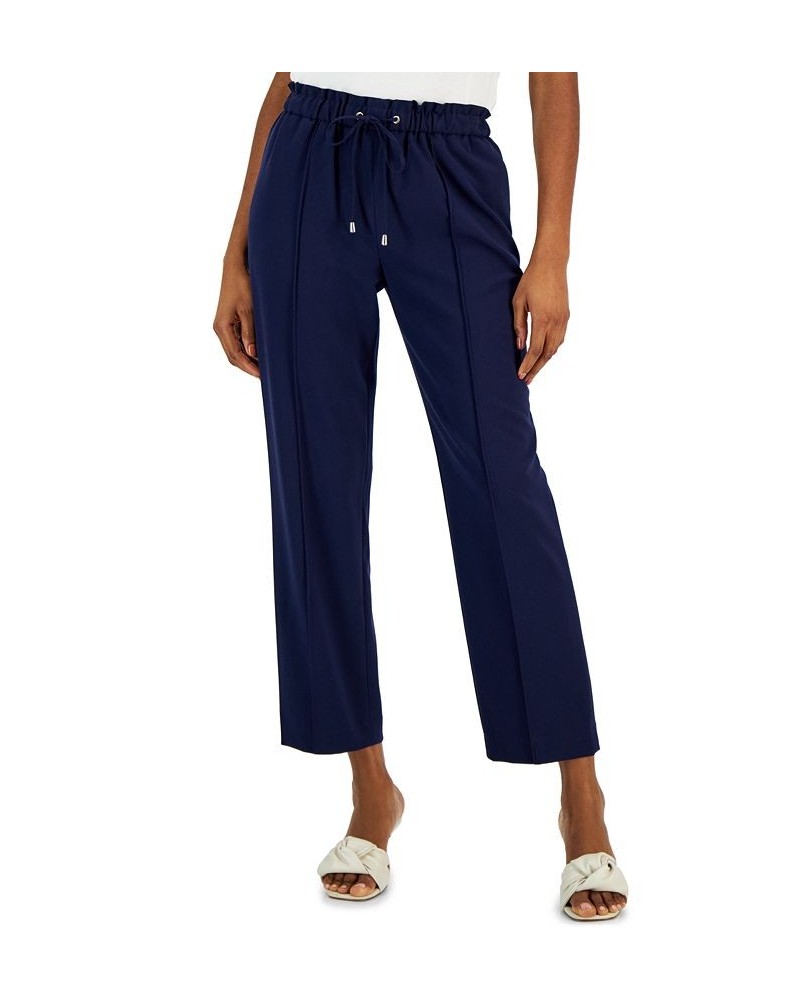 Women's Pull-On Drawstring-Waist Pants Midnight Navy $53.41 Pants