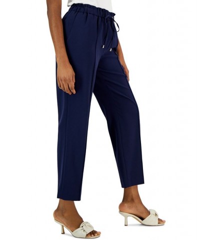 Women's Pull-On Drawstring-Waist Pants Midnight Navy $53.41 Pants