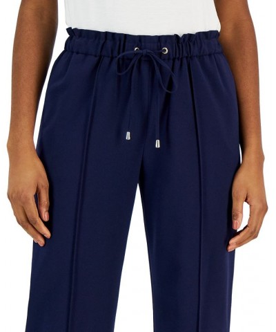 Women's Pull-On Drawstring-Waist Pants Midnight Navy $53.41 Pants