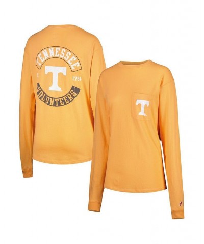 Women's Tennessee Orange Tennessee Volunteers Oversized Pocket Long Sleeve T-shirt Tennessee Orange $34.79 Tops