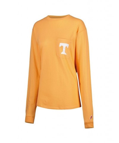 Women's Tennessee Orange Tennessee Volunteers Oversized Pocket Long Sleeve T-shirt Tennessee Orange $34.79 Tops