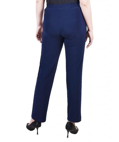 Petite Wide Waist Pull On Pants Blue $13.44 Pants