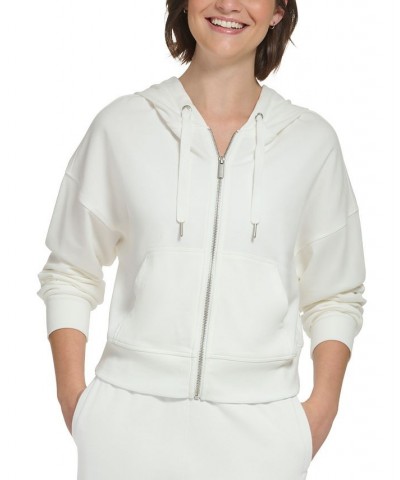 Women's Drop-Shoulder Zippered Hoodie Porcini $18.80 Tops