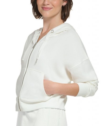 Women's Drop-Shoulder Zippered Hoodie Porcini $18.80 Tops