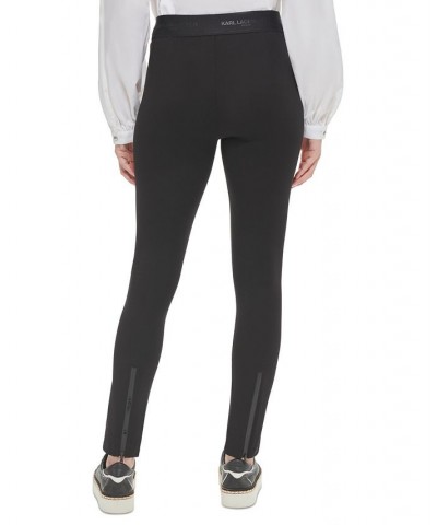 Women's Zip-Detail Pull-On Pants Black $49.75 Pants