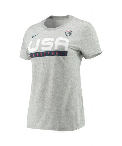 Women's Heathered Gray USA Basketball Performance T-shirt Heathered Gray $20.25 T-Shirts