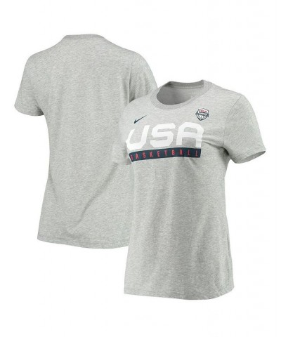 Women's Heathered Gray USA Basketball Performance T-shirt Heathered Gray $20.25 T-Shirts