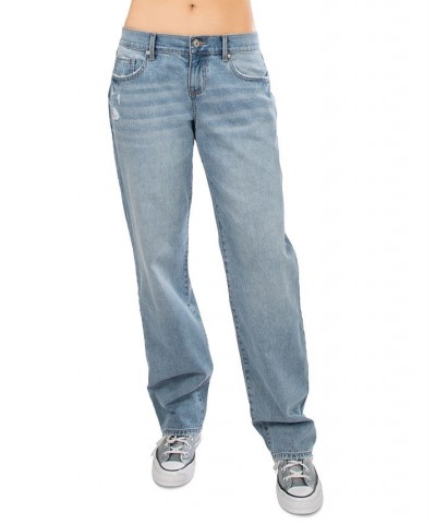 Juniors' Low-Rise Baggy Faded Jeans Dark Wash $29.64 Jeans