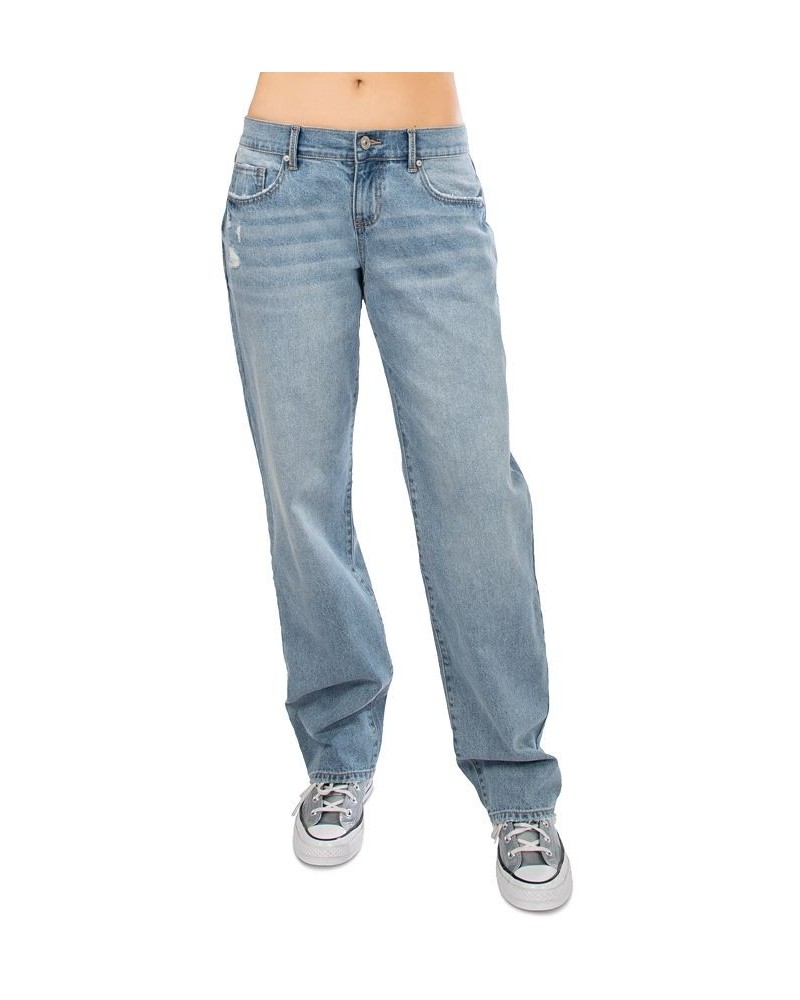 Juniors' Low-Rise Baggy Faded Jeans Dark Wash $29.64 Jeans