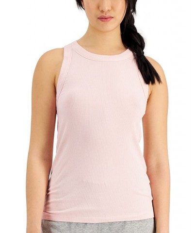 Women's High-Neck Pajama Tank Top Pink $10.42 Sleepwear