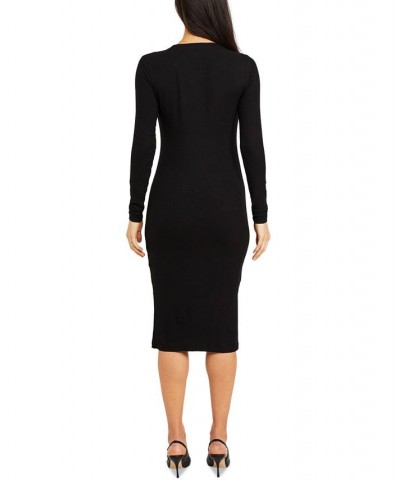 Ribbed Midi Maternity Dress Black $19.20 Dresses