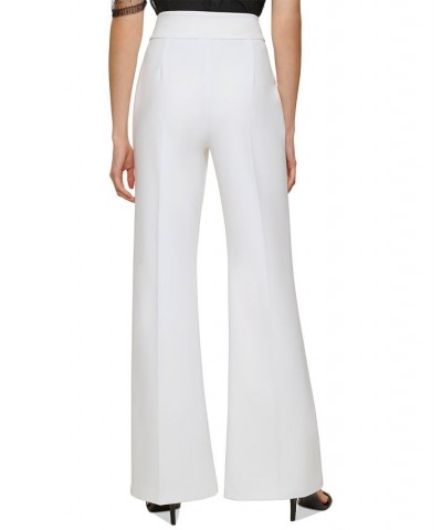 Women's High-Rise Wide-Leg Career Pants Ivory $34.24 Pants