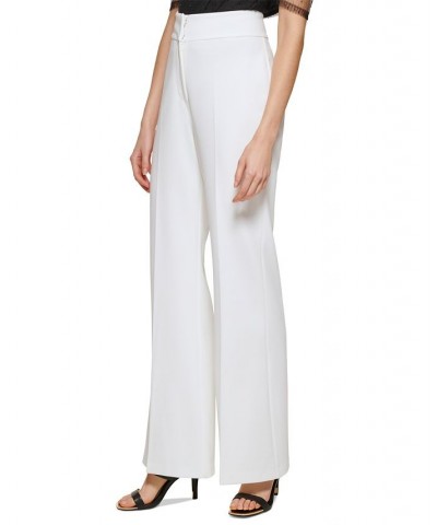 Women's High-Rise Wide-Leg Career Pants Ivory $34.24 Pants