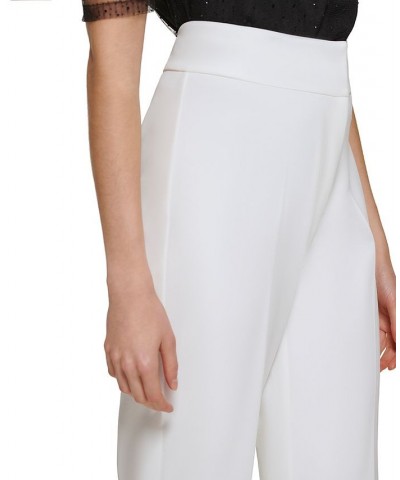 Women's High-Rise Wide-Leg Career Pants Ivory $34.24 Pants