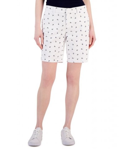 Women's Anchor-Print Hollywood Shorts White $18.90 Shorts