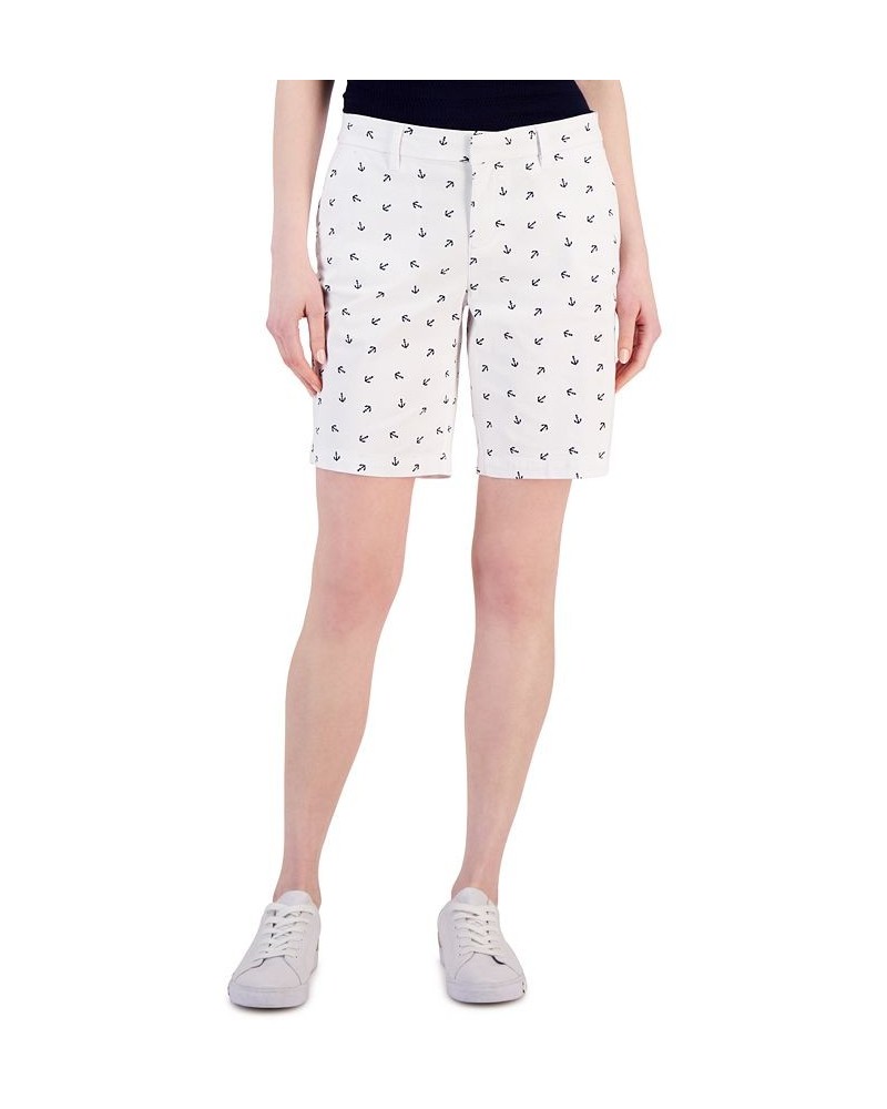 Women's Anchor-Print Hollywood Shorts White $18.90 Shorts