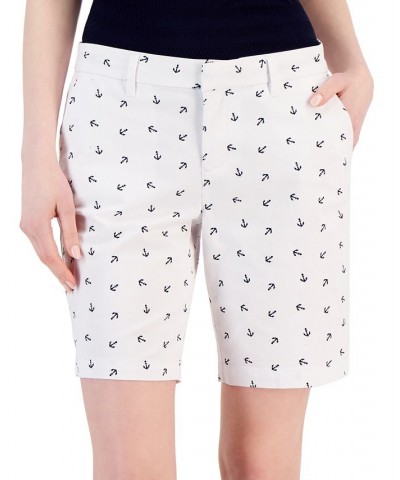 Women's Anchor-Print Hollywood Shorts White $18.90 Shorts