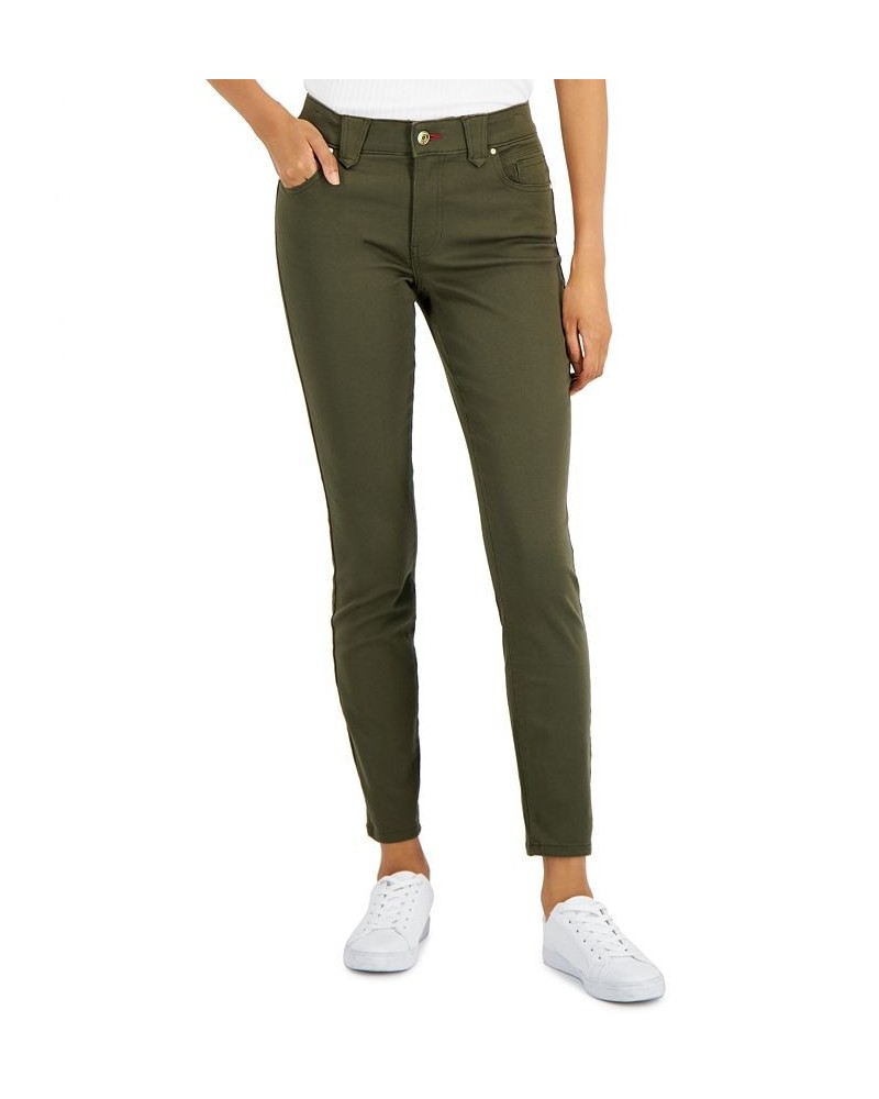 Women's TH Flex Waverly Sateen Skinny Pants Green $28.86 Pants