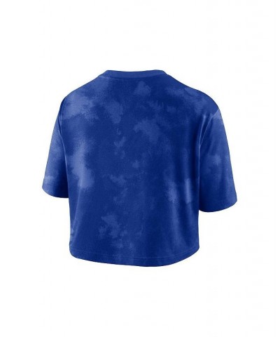 Women's Royal Kentucky Wildcats Tie-Dye Cropped T-shirt Royal $21.15 Tops