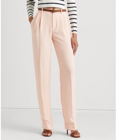 Petite Pleated High-Rise Pants Pale Pink $75.85 Pants