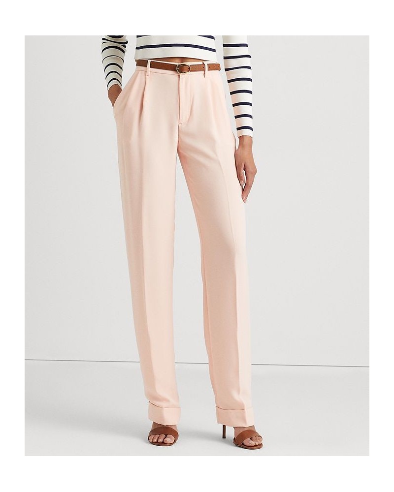 Petite Pleated High-Rise Pants Pale Pink $75.85 Pants