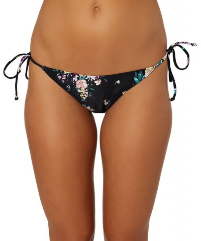 Juniors' Rosetta Maracas Floral-Print Side-Tie Bikini Bottoms Black $23.31 Swimsuits