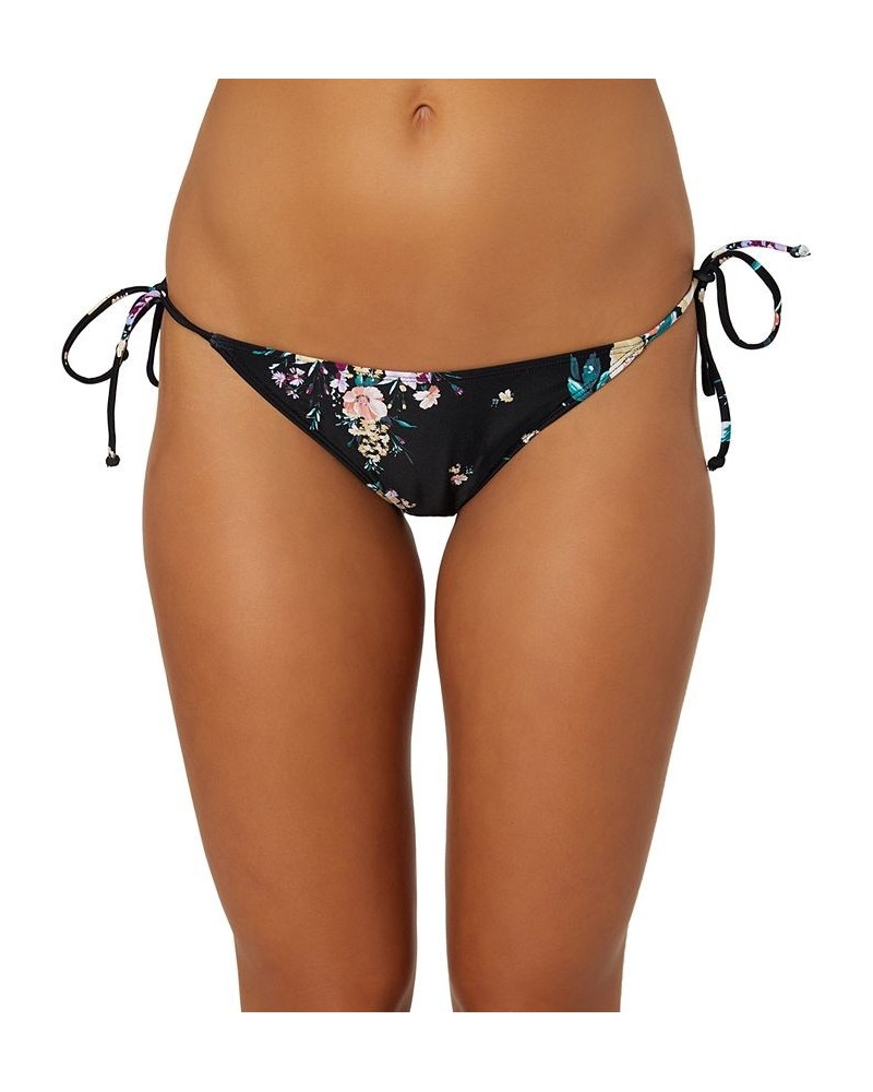 Juniors' Rosetta Maracas Floral-Print Side-Tie Bikini Bottoms Black $23.31 Swimsuits