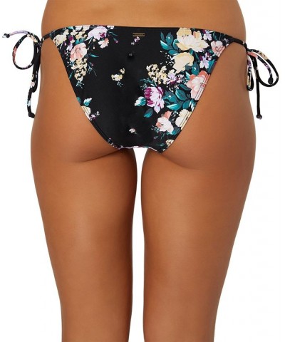 Juniors' Rosetta Maracas Floral-Print Side-Tie Bikini Bottoms Black $23.31 Swimsuits