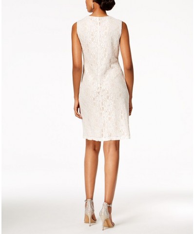 Petite Glitter Lace Dress & Waterfall Jacket Ivory/Taupe $63.94 Dresses