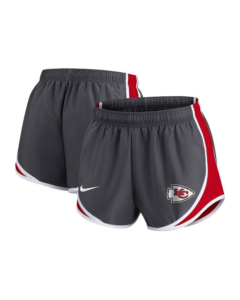 Women's Charcoal Kansas City Chiefs Plus Size Logo Performance Tempo Shorts Charcoal $24.20 Shorts